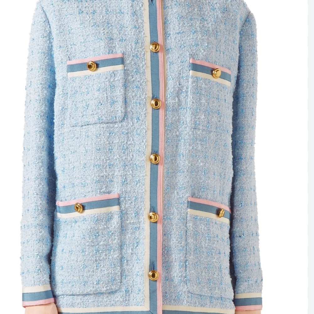 Gucci Blue and Pink Blazer with Textured Design - Picture 12 of 12
